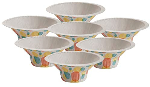 MAQA 50 pz Coppe gelato e dessert 100-150 cc, Coppette gelato in carta, coppa per yogurt, ciotole usa e getta rotondo 150CC