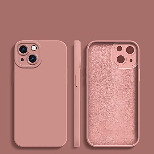 Custodia in silicone liquido con protezione quadrata per iPhone 14 13 12 MINI 11 Pro XS Max XR X 8 7 Plus SE 2020 Cover morbida, rosa, per iPhone 11 Pro Max