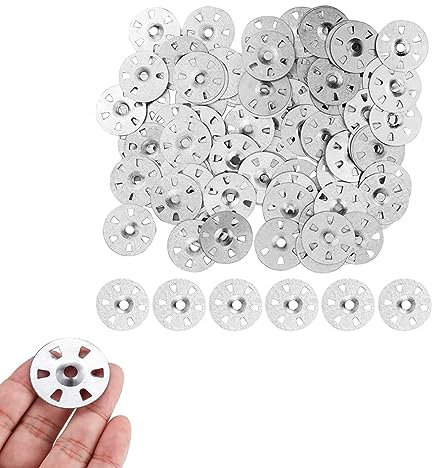 35mm Stainless Steel Washers, Easy Fix Washers, Tile Backer Board Washers, Diameter Galvanised Steel Fixing Washers for Gypsum Board Extruded Plate Insulation Thermoboard Backer Boards(50-Pack)
