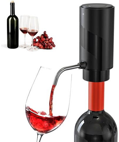 BLUBYEES Electric Wine Aerator Pourer with USB Rechargeable, Automatic Wine Bottle Dispenser Machine and Multi-Smart Wine Decanter, Perfect Wine Gifts for Wine Lovers