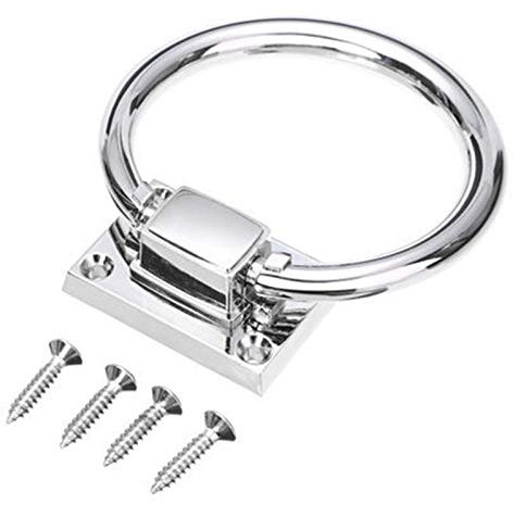 Türklopfer Holztür, Sparrow Angel Türklopfer 80mm Türzugring Glänzendes Silber Drop Cabinet Knob Zugring Holztürklopfer Stuhl zieht Griff for Türbeschläge (Farbe: Silber 80mm)
