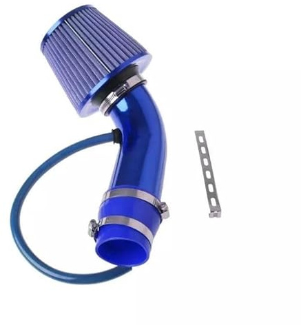 Inovey Kit De Tuyau en Aluminium D'Admission d'air De Filtre À Air De Tête De Champignon De Modification De Voiture Universelle 76Mm -Bleu -76mm