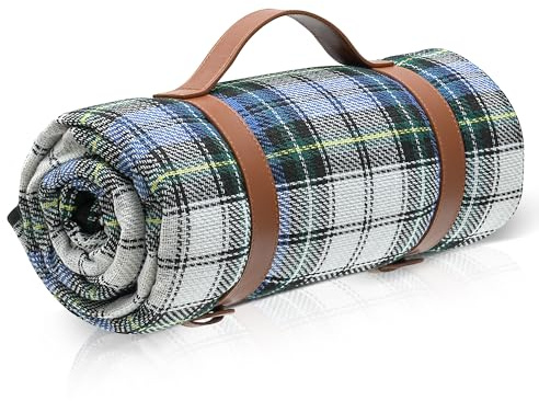 TRIXES XL Couverture de Pique-Nique avec poignée de Transport – Couvertures imperméables et résistantes au Sable – Parfaite pour Les Pique-niques, Le Camping et Plus Encore…