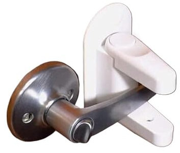 YDEWLY Lockable Window Handle,Door Lever Lock,Door Handle Locks,Door Handle Lock for Kids Toddler,Prevent from Opening Door,Adhesive Locks,No Drill