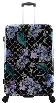 ELLE Floret Valise de voyage /Bagage/Trolley 78 cm (Large) 8 Roues Noir