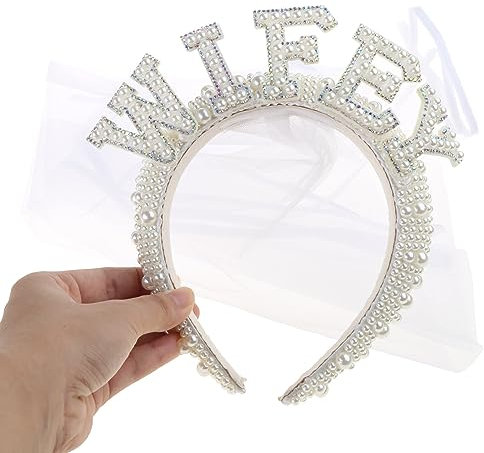 BAYORE Perlen Stirnband Brautschleier Vintage Haarband Wunderschönes Barockes Haarband Schleier Der Zukünftigen Braut Für Junggesellenabschied Braut Stirnbänder Für Hochzeit Mit Schleier