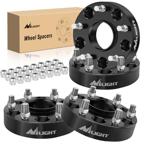 Nilight Spurverbreiterungen für Ram 1500 2019 2020 2021 2022 2023 2024, 1,5 cm Spurverbreiterungen mit 77,8 mm Nabenbohrung, M14 x 1,5 Bolzen, 4 Stück | 【6 Lug Adapter】 3.8 cm dick, 77.8 mm Nabenbohrung, M14x1,5 Bolzen; für mehr Radfreiheit und einen breiteren Stand