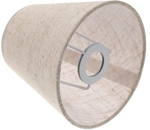 FOYTOKI Abat-jour En Tissu E14 Abat-jour De Bureau Et Pratique Compatible Lampes De Table Et Murales Couleur Lin 1 Pièce Maison Salon