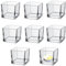 Teelichthalter Set 8 Stück Kerzenhalter Glas, Teelichtgläser 5.2cm Kerzenglas für Hochzeiten, Geburtstage, Kürbislaternen, Quadratische Transparente Kleine Glaskerzenhalter, Kerzenglas