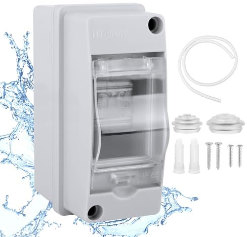 Scatola di Protezione di Distribuzione Scatola di Derivazione Elettrica da Esterna Stagna Impermeabile IP65 Scatola Stagna Cassetta Quadro Elettrico Centralino 2 Moduli per Elettricità Giardino