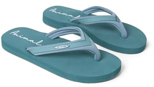 Animal Swish Womens Flip-Flops -Lightweight, Comfortable & Slip-on Footwear with Padded Straps - For Spring Summer, Beach, Walking, Outdoors Pale Green Adult Shoe Size 6