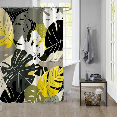 Duschvorhang Pattern 120x200cm Beschwerter Saum Wasserdicht Duschvorhänge Waschbar Polyester Stoff Shower Curtains Mit Ösen Duschvorhangringe Bad Curtain Badewanne Badezimmer Vorhang Gardinen 536