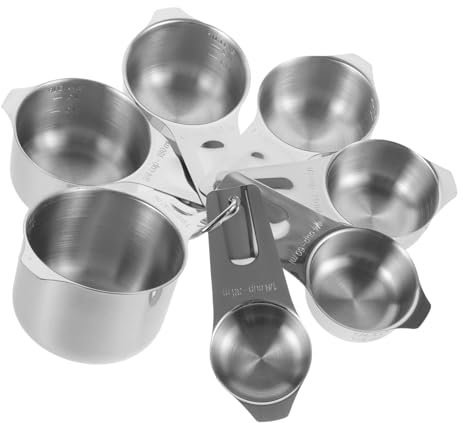 SHOWERORO Set Misurini Acciaio Inox Con Scala Misurazione Precisa Affidabile Per Cottura E Cucina Design Moderno Elegante Utensili Cucina