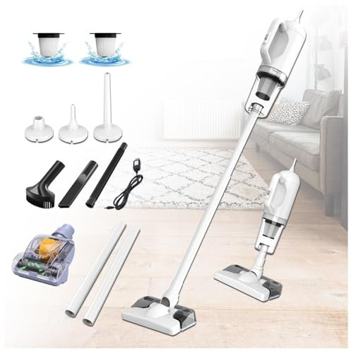LRF-yxkj Aspira E Lava Pavimenti Casa 5 in 1 Portatile, 200ml Serbatoio Dell’acuqa, Scopa a Vapore Senza Fili per Pavimento Tappeti Animali e Gli Interni Delle Auto