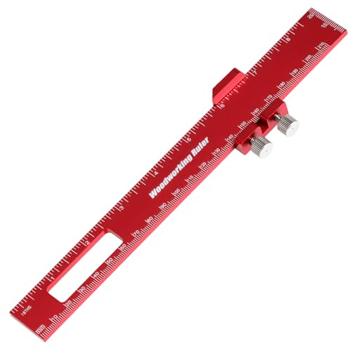 QWORK® Präzisions Streichmaß 200mm aus Aluminiumlegierung, Anreißwerkzeug für Tischler & Ingenieure
