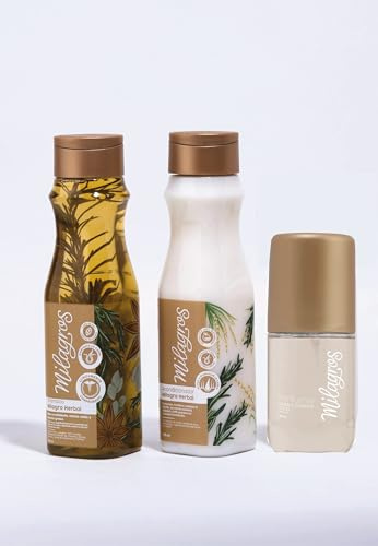 Herbal Miracle Hair Care Kit – Shampoo, Conditioner & Gold Hair Perfume | Anti-Hair Loss, Oil Control, Growth, Shine & Frizz Control | Natural Extracts & Amino Acids