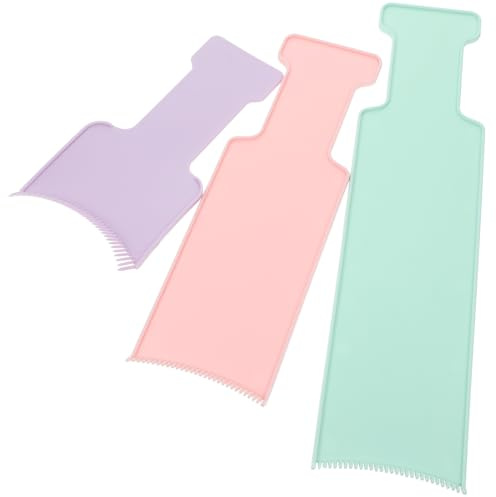jojofuny Kit de 3 Pinceles para Teñir Cabello Tablero para Resaltar, Herramienta Reutilizable de Plástico, Conveniente para Uso Profesional y Doméstico