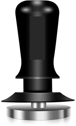 Coffee Tamper, Compatible for IKAPE 49mm Espresso Tamper with Calibrated Spring Flat Ripple Base(45mm,Black Ripple Base)