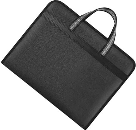 MAGICLULU Paquet Organiseur de Reçus et Dossiers Portable en Toile Noire pour Usage Scolaire et Professionnel