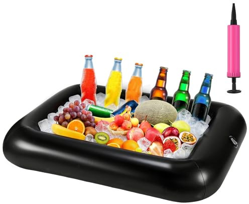 Bandeja Inflable,Hinchables Posavasos Piscina,Juego de Portavasos Inflable, Soporte Inflable para Bebidas,Bebidas Frutas Posavasos Flotante Bar para Verano SPA Playa Piscina Fiesta