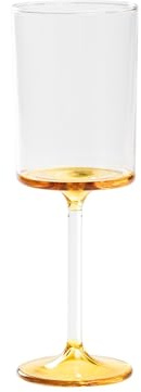 Zafferano Discobolo Calice Vino Bianco, Capacità 310 ml, Diametro 70 mm x Altezza 210 mm, Trasparente/Verde Lago