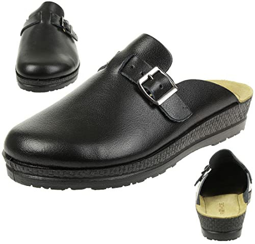 Rohde Neustadt-H Clogs Herren Hausschuhe Schuhe 1511 schwarz, Schuhgröße:43 EU