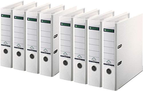 Leitz 1010 Qualitäts-Ordner Plastik breit, mit patentierter 180º-Präzisionsmechanik 8er Pack