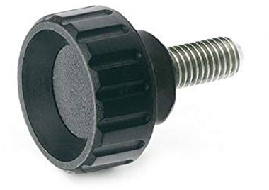 Elesa - Vite zigrinata con perno filettato in acciaio inox, diametro 32 mm, M8 x 16 mm