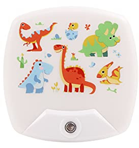 Omeet 2 Pack - Cartoon Dinosaur LED Plug-in Night Light for Kids