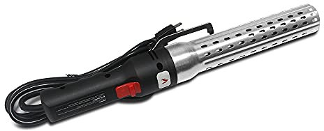 Grill Charcoal Lighter Fire Starter Wood Burning Fireplaces and Fire Pits Electric Chimney Charcoal Starter,BBQ Fire Starter Electric Charcoal Grill Lighter Igniter for Barbeque (Silver)