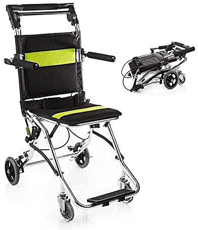 Rollstuhl, Tragbarer Evakuierungsstuhl mit klappbarer Treppe, Transportrollstuhl aus Aluminiumlegierung Patiententransportstuhl im Krankenhaus für Behinderte