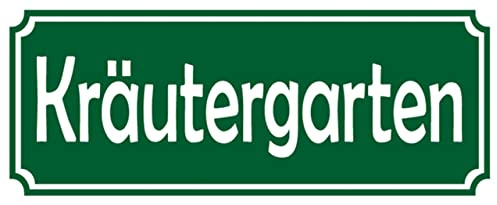 Metall Schild 27x10cm Kräutergarten Garten Kräuter Sprüche Blechschild