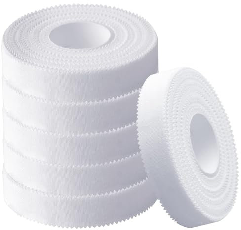 DASHUAIGE 6 Rollen Sport Tape Set, Fingertape Weiß Sport Tapes Klettertape Tapeverband Finger Tapes für Klettern, Bouldern, Volleyball