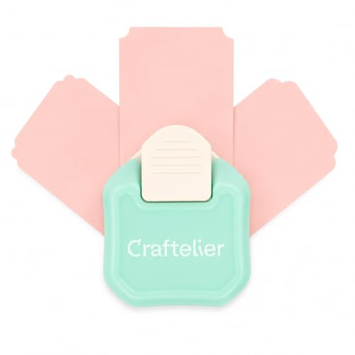 Craftelier - 3-in-1 Eckenstanzer Dekorativ, Größen 4, 7 & 10 mm | Perfekt für Scrapbooking, Karten Gestalten, Journaling, Einladungen und Kreative Bastelideen