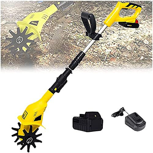 Motozappa elettrica, coltivatore a batteria, motozappa da giardino a batteria con batteria ricaricabile e caricabatterie, motozappa da giardino elettrica da 65 manganese, motozappa, per orto, pr
