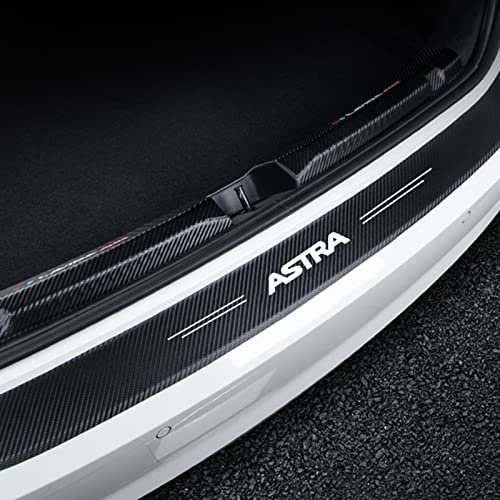 Car Bumper Protector for Op-el Astra F G H J K, Carbon Fiber Rear Trunk Sill Plate Cover Protective Sticker Tail Trim Strip,Black