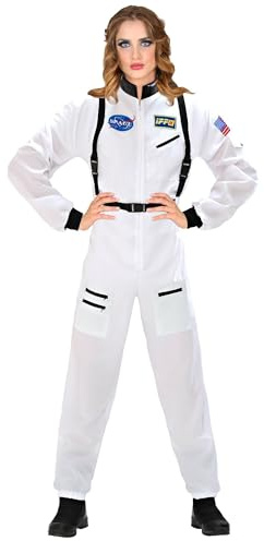 W WIDMANN MILANO Party Fashion - Astronaut Kostüm Damen | Weltraum Overall im Space Girl Design für Karneval, Weltall Mottoparty, Festivals