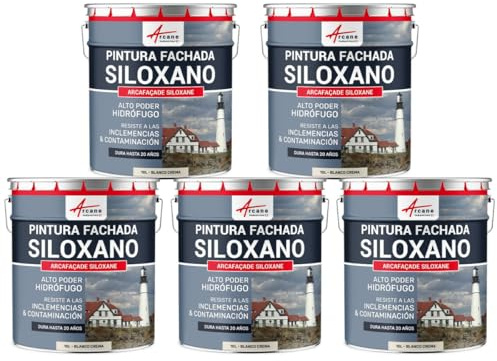 Siloxanfarbe - ARCAFACADE SILOXAN Cremeweiß - RAL 9001-5 x 10 L