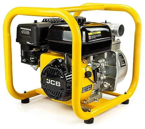 JCB JCB-WP50 - Bomba de agua limpia de gasolina de 50 mm con entrada y salida de 50 mm, 7,5 hp 224 cc 4 tiempos 466L/min 27,960 L/h 3,6 L tanque de combustible de 25 kg