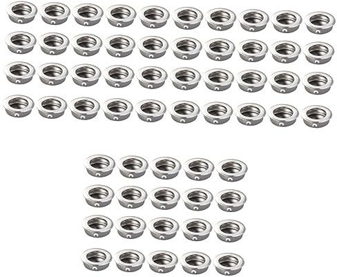 OSALADI Juego De 3 Tiradores De Puerta Acero Inoxidable Cepillado 35 Mm Diámetro Para Armario Y Cajón 20 Unidades X 3
