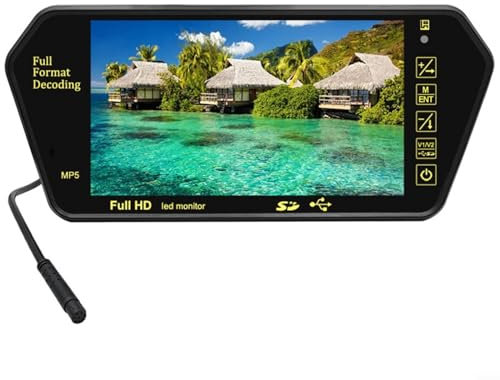 PETSTIBLE Auto TFT LCD Spiegel-Monitor, HD-Auto-Rückfahrkamera mit Nachtsicht, Rückfahrkamera, 17,8 cm (7 Zoll)