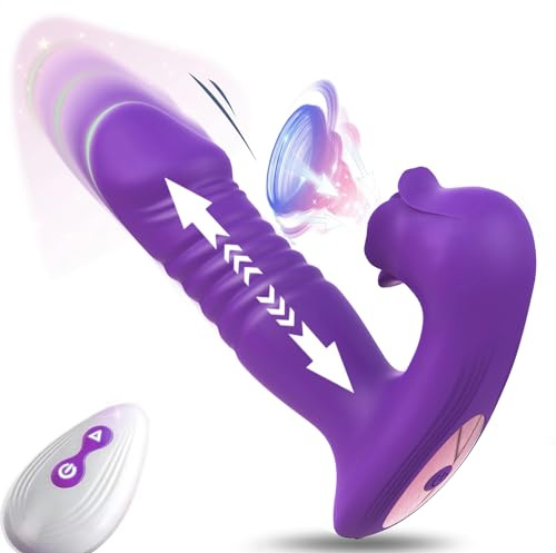 Vibromasseurs Feminin Clitoridien Suceur va et vient,Femme Sextoýs Couple Plaisir Femme avec 10 * 10 modes de réglage Gode femme Sex toys avec Imperméable à l’eau, rechargeable