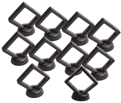 3D-Schweberahmen Display-Box-Set mit 20 schwebenden 3D-Rahmen-Displayhaltern mit Ständern
