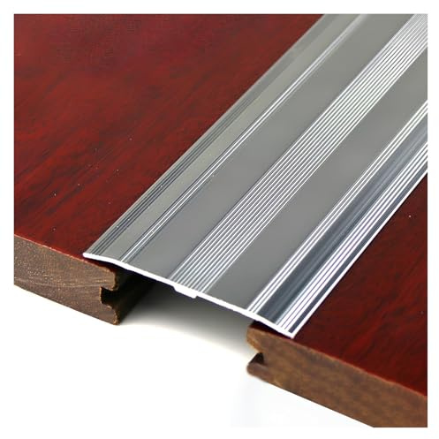 6 * 90cm Anpassungsprofil Alu Übergangsprofil, Boden-Übergangsstreifen Viele Farben Lieferbar, Holz-zu-Fliesen Boden Übergangsleiste Verbinden Sie Ihre Böden Nahtlos(Iron gray)