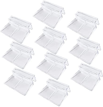 Happyyami 10stücke Clips Für Aquarienabdeckungen Wasserfeste Universalclips Für Glasstärken Von Installieren Transparent Und Langlebig Für Fischbecken Und Aquarien