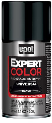 U-POL Expert Color Universal, Automotive Spray Paint, Professional Grade, Long-Lasting, Easy-To-Use, Black