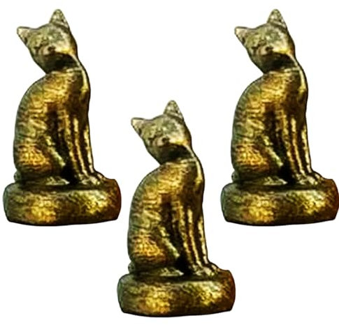 Tête de charnière de chat, aimant gargouille de chat | 3X têtes de charnière de chat décoratives en résine - Figurines de petits chatons, capuchons de charnière Vintage décoratifs, décoration de charn