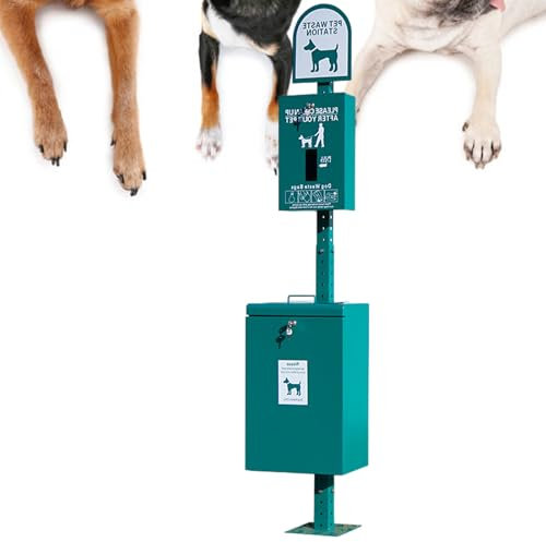 vnmudzeo 26.4 Gal Vertical Pet Waste Bins Household‌,Commercial Outdoor Pet Cat Feces Recycling Box Floor-Standing,for Plaza Community Parks