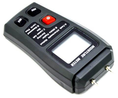 Angoily Digitales Feuchtigkeitsmessgerät Für Holz Hygrometer Mit Lcd-display Feuchtigkeitstester Mit Holzarten-modus Für Brennholz Bauholz Und Wasserschadenbeseitigung