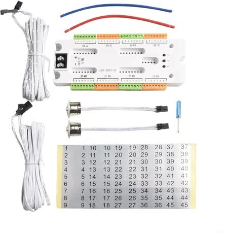 Motion Sensor Stair Light Controller DC 12V/24V 32 Channel LED Stairway Ladder Automatic Step Lighting System with 2 Sensors for Home Decor